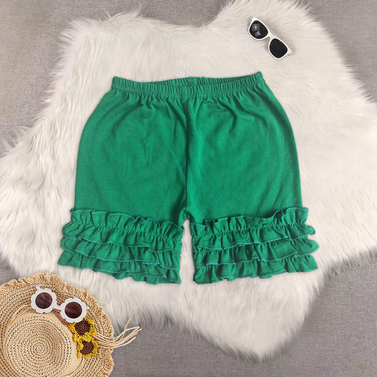 Sibling Baby Girls Summer Icing Ruffle Shorts