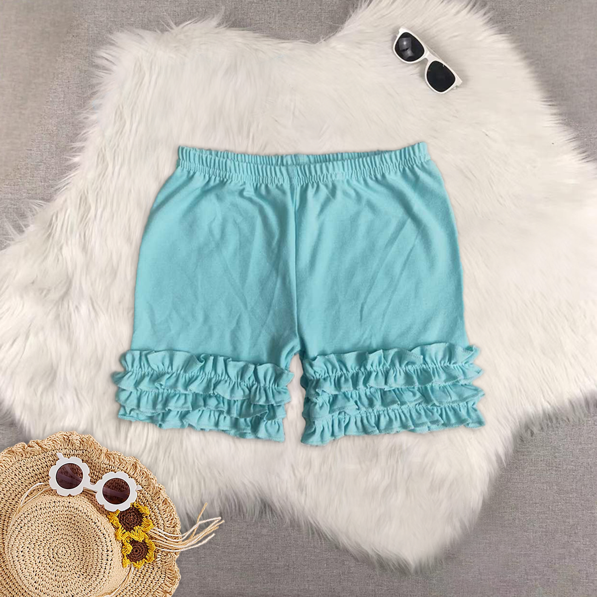 Sibling Baby Girls Summer Icing Ruffle Shorts