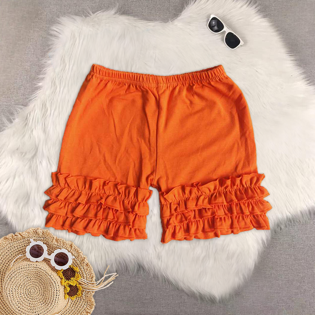 Sibling Baby Girls Summer Icing Ruffle Shorts