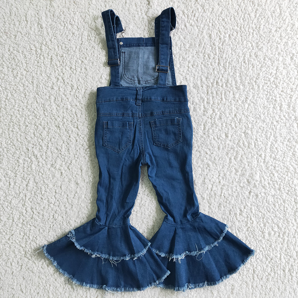 Western Girls Blue Denim Overall Jeans