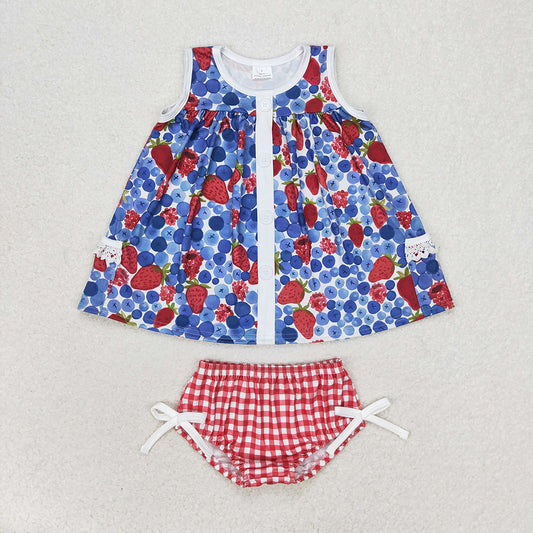 GBO0268 baby girl clothes berries girl summer bummies sets
