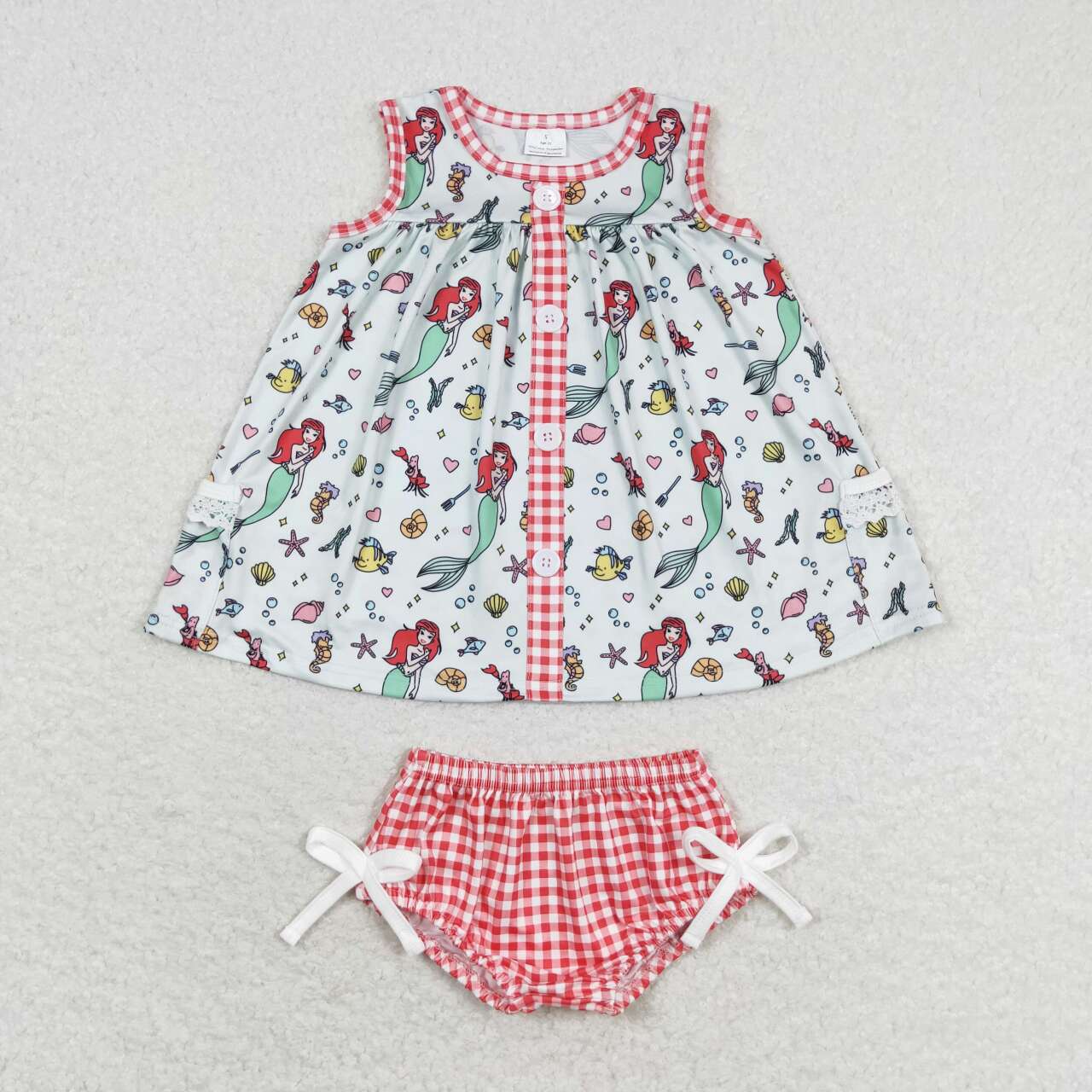 GBO0346 baby girl clothes sea princess girl summer bummies sets