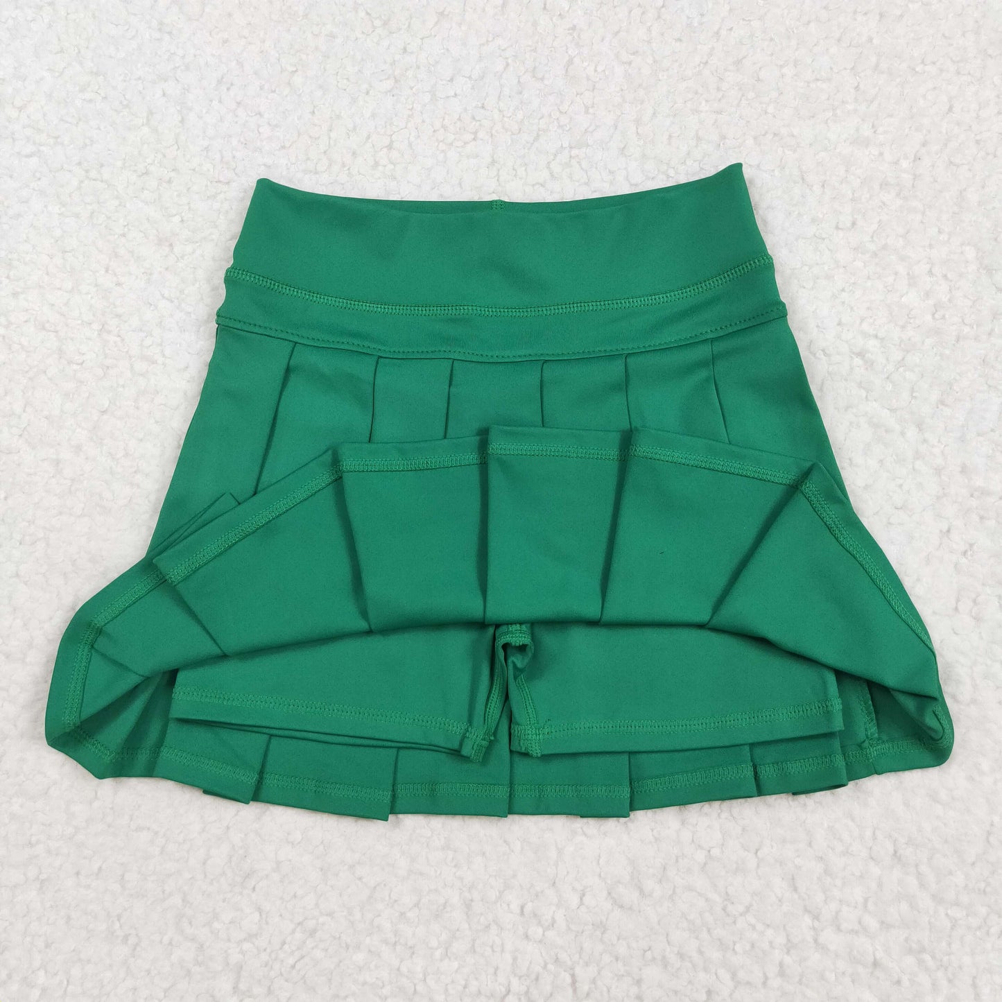 GLK0126 Baby Girls Green Yoga Active Pleated Skirts Short Bottom