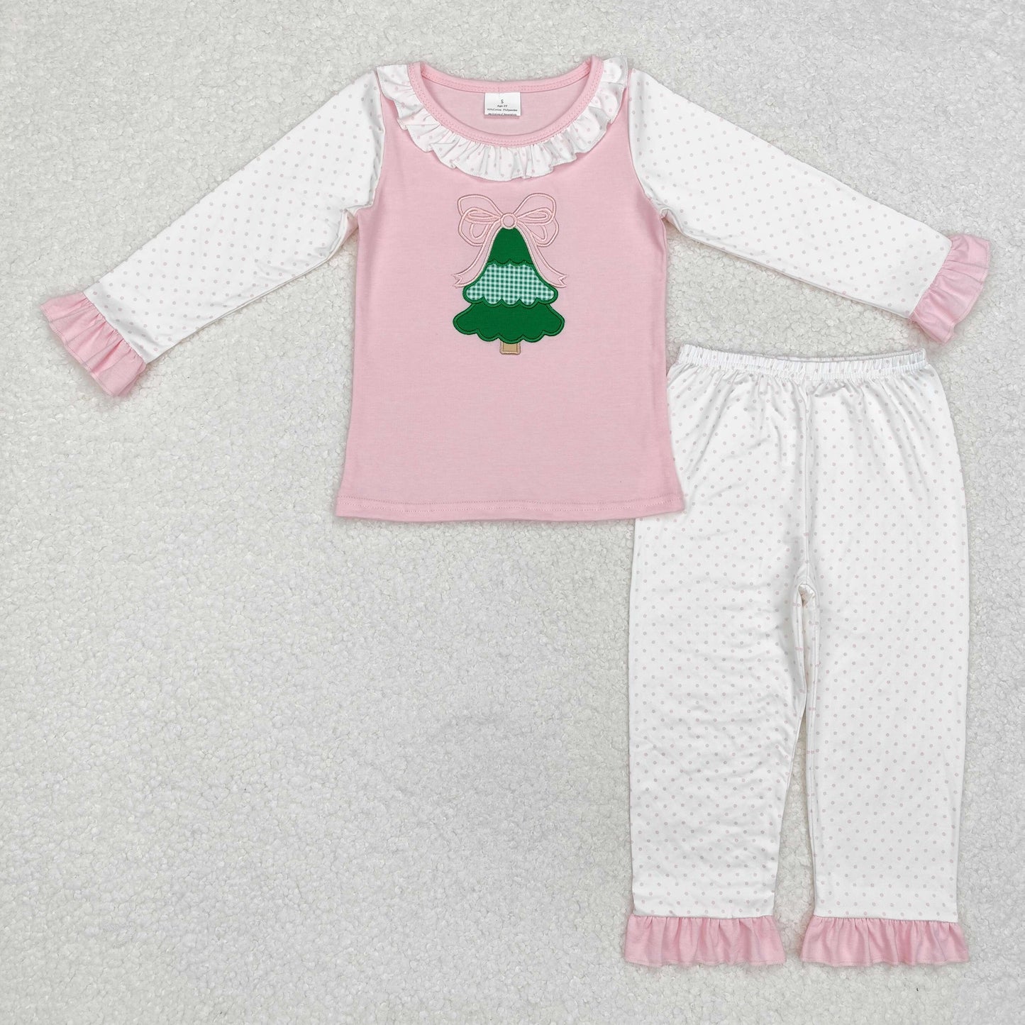 Sibling Baby Boys Girls Embroidery Trees Top Pants Christmas Clothes Sets