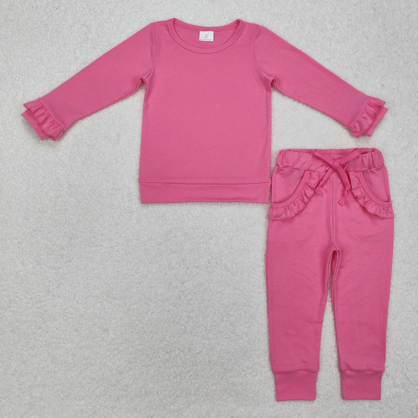 GLP2258 toddler girl clothes hot pink girl winter clothes set