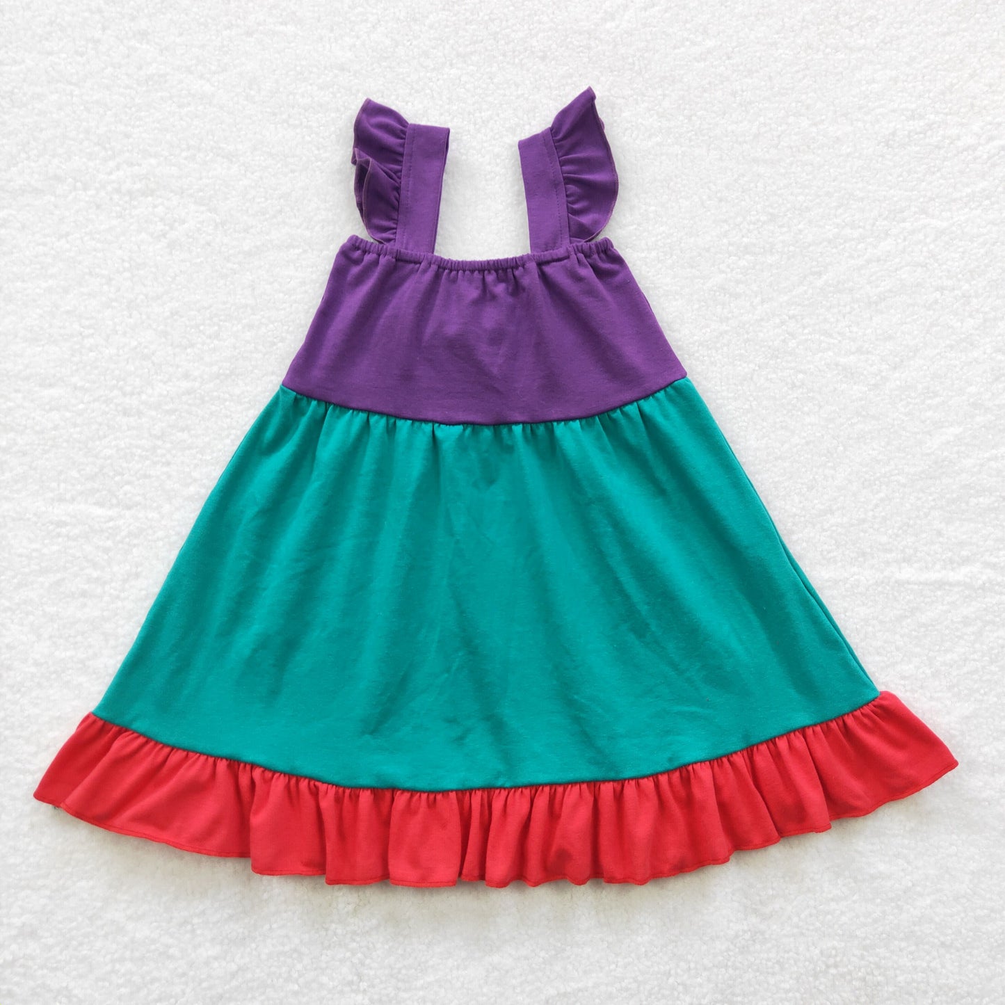 kids green bowties princess dress GSD0345