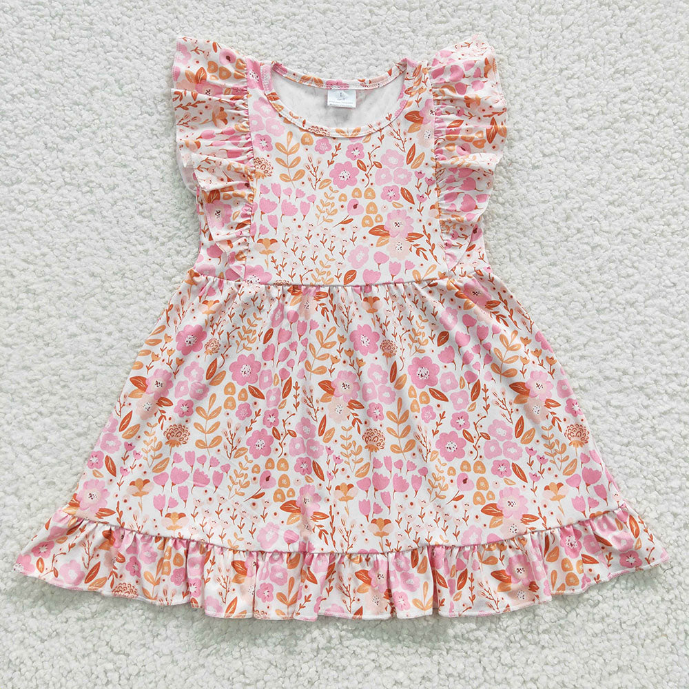 Sibling Sister Baby Girls Ruffles Summer Knee Length Dresses