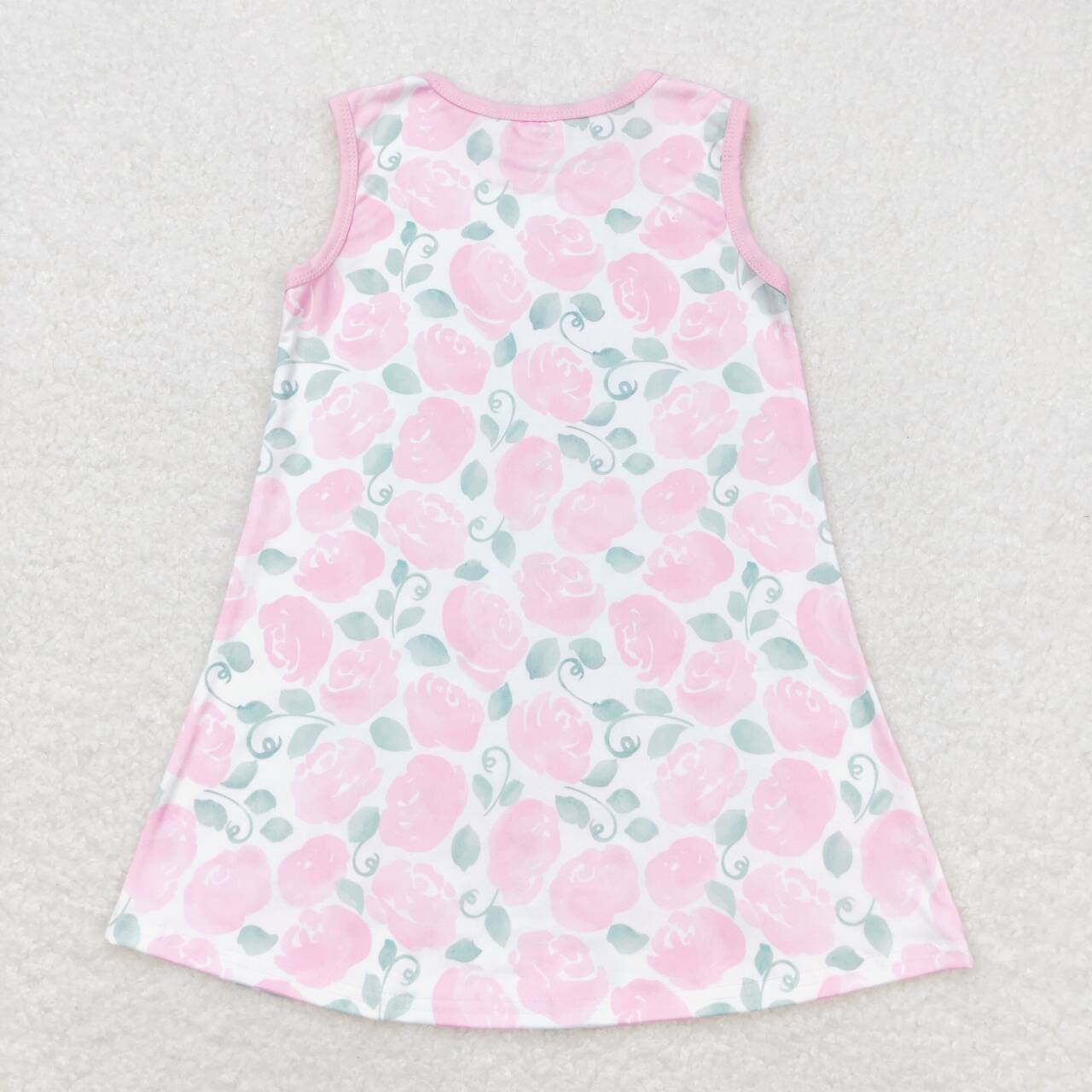 GSD1045 toddler clothes pink floral baby girl summer dress