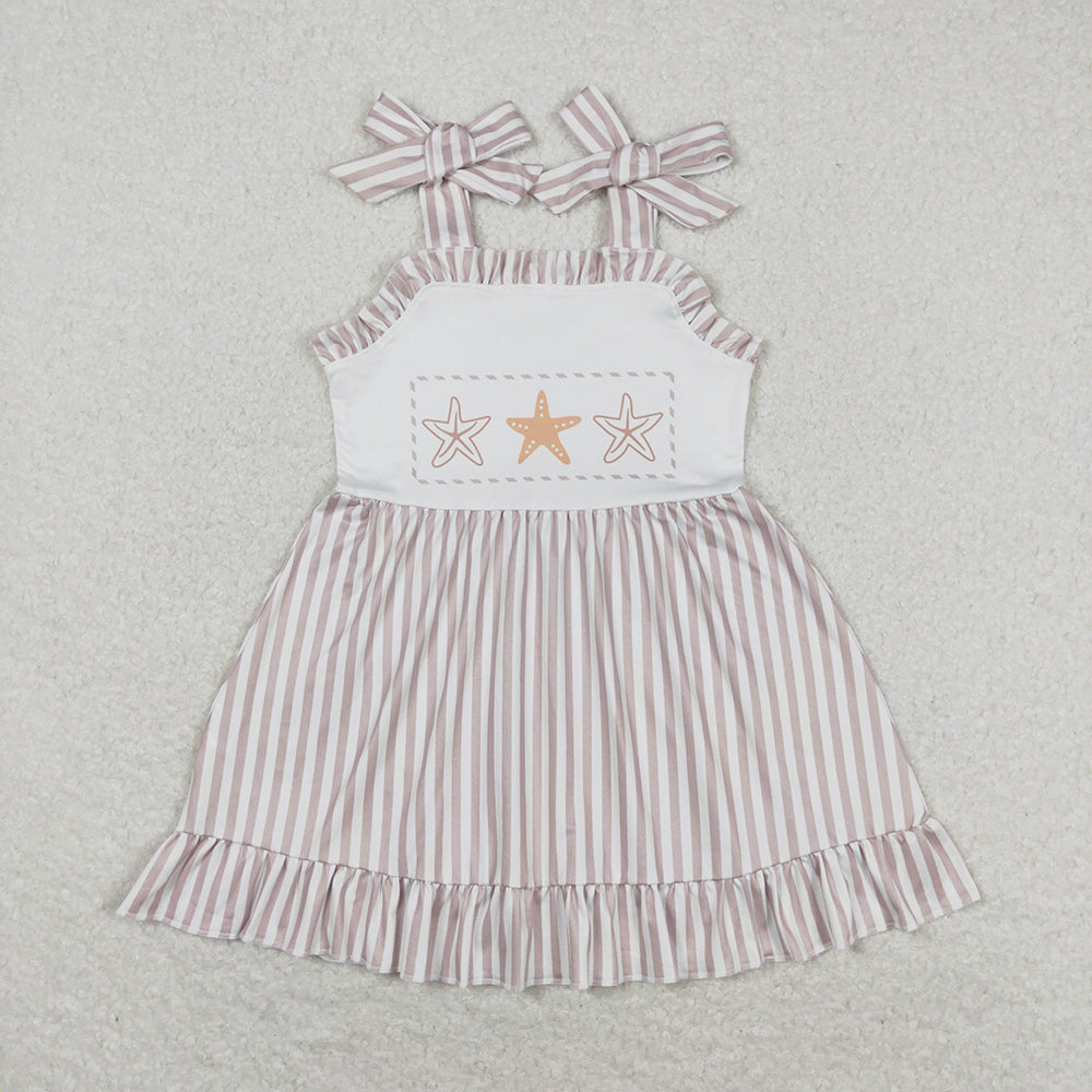 GSD1106 toddler clothes baby girl straps stars summer dresses