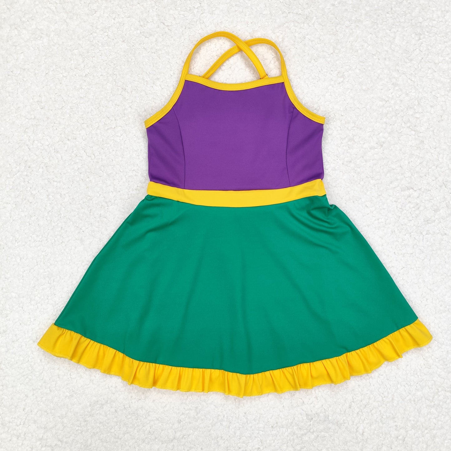 Sibling Baby Girls Knit Knee Length Active Wear Athletic Dresses