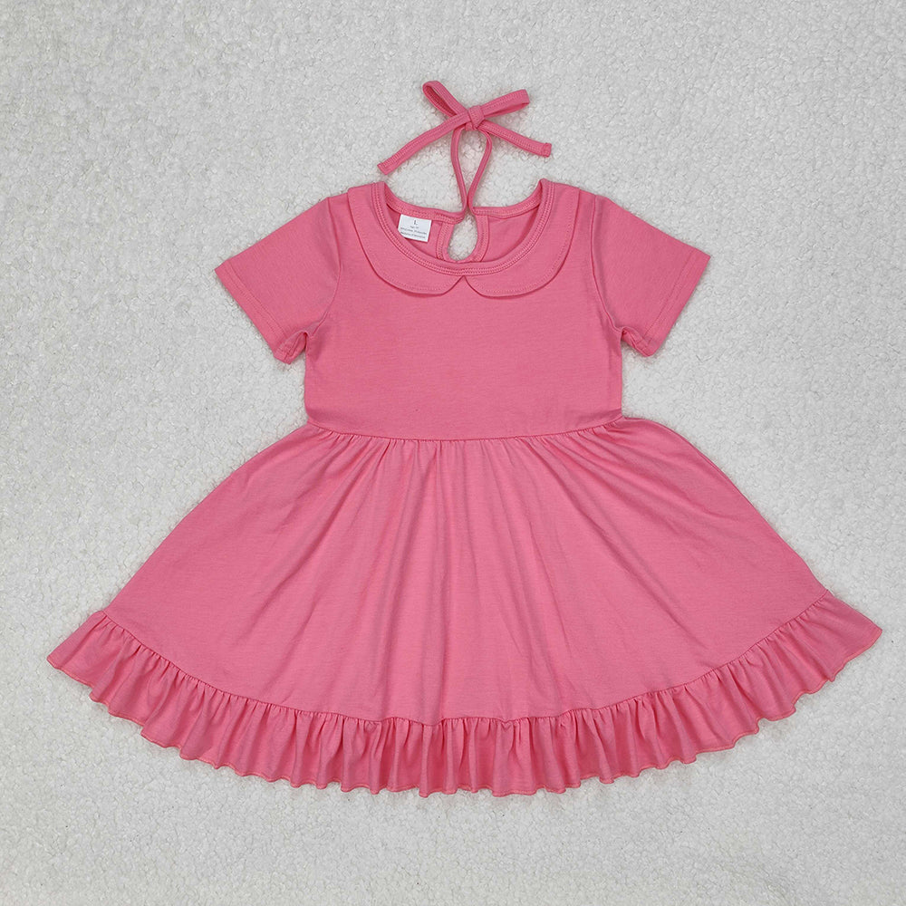 GSD1917 baby girl watermelon cotton short sleeve twirl dresses