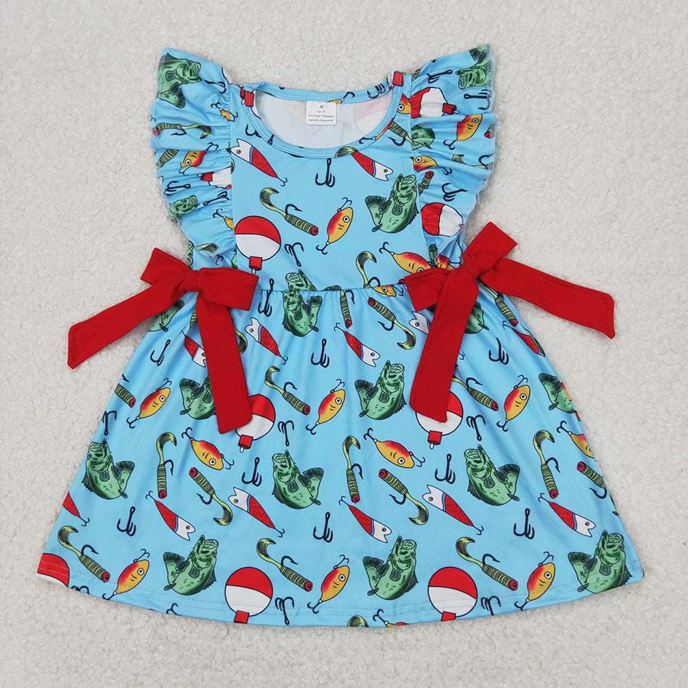 Sibling Boys Baby Girls Fishing Float Rompers Dresses Summer Outfits