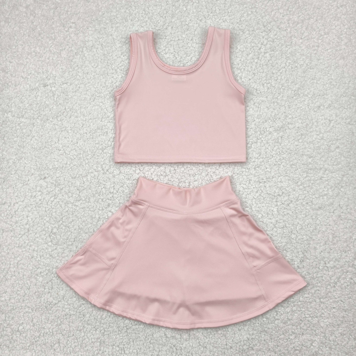 Sibling Baby Girls Colorful Vests Top Tennis Sports Skorts Yoga Clothes Sets