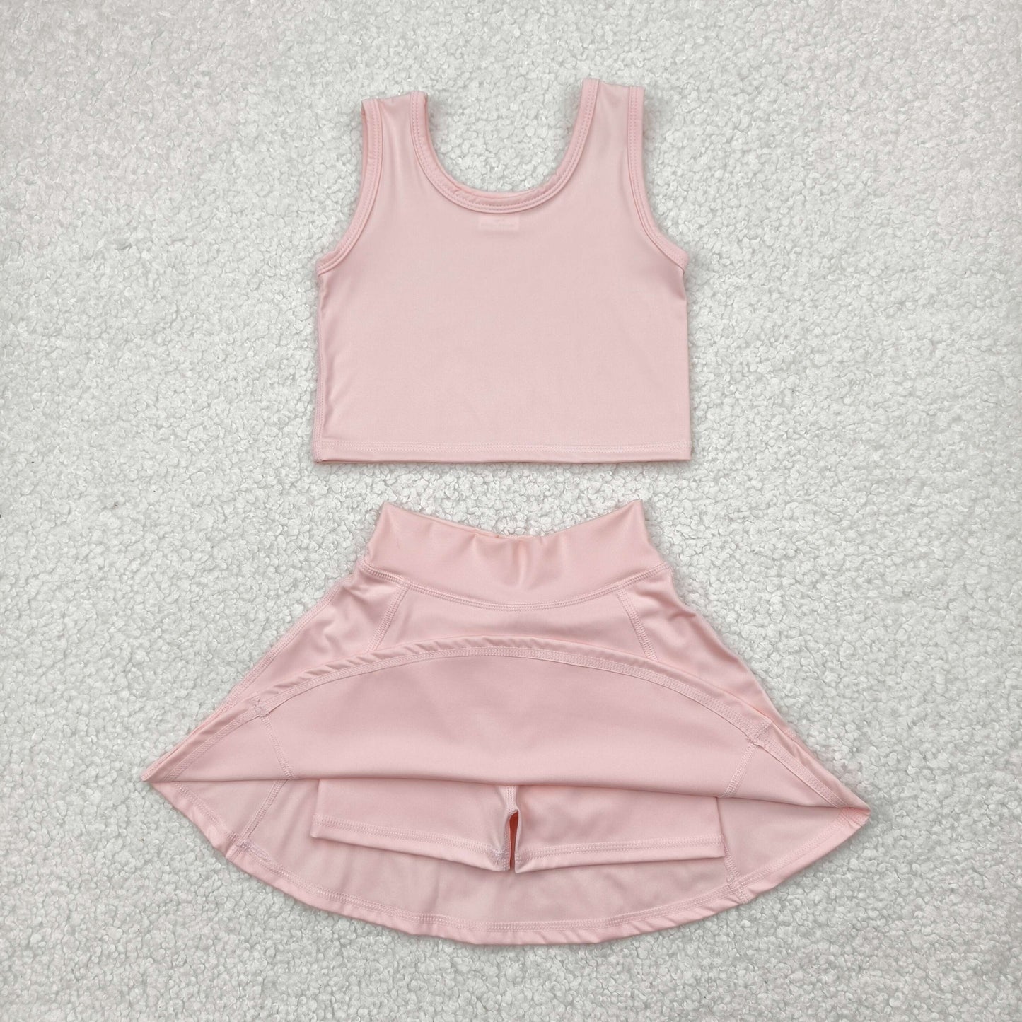 Sibling Baby Girls Colorful Vests Top Tennis Sports Skorts Yoga Clothes Sets
