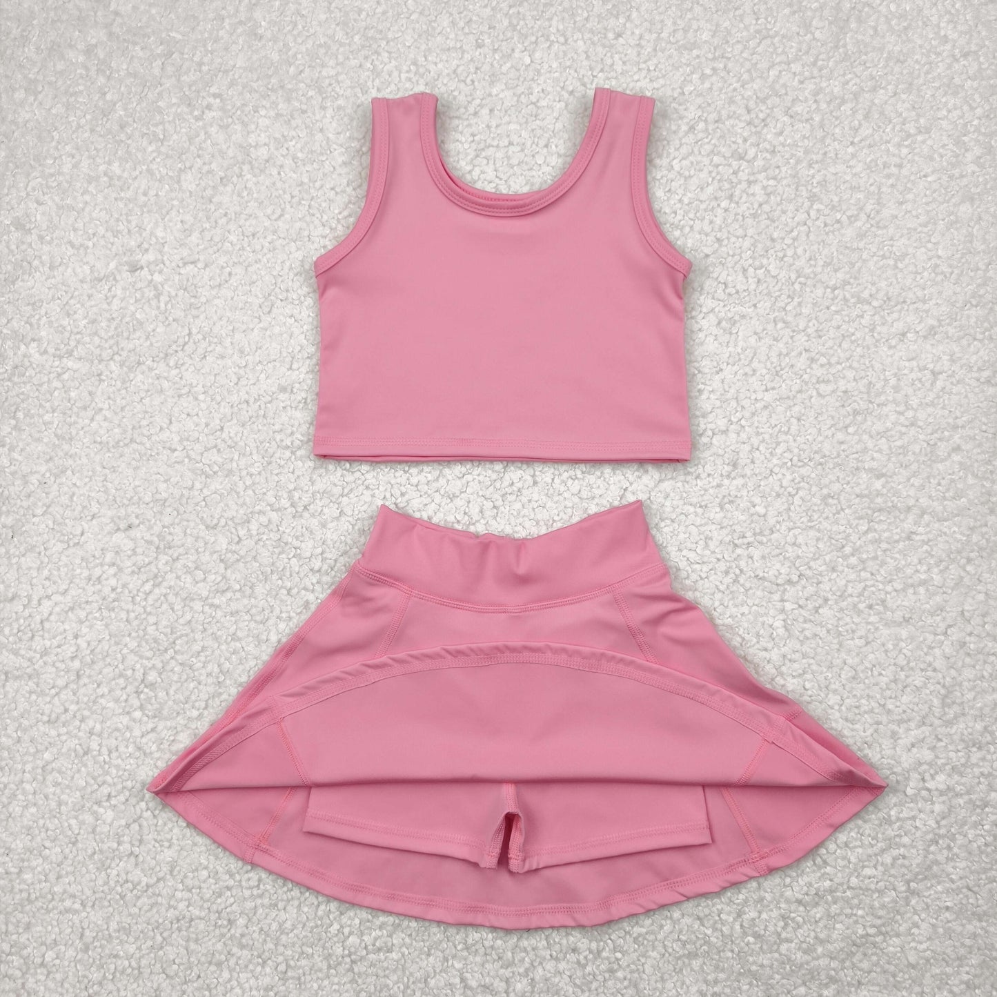Sibling Baby Girls Colorful Vests Top Tennis Sports Skorts Yoga Clothes Sets