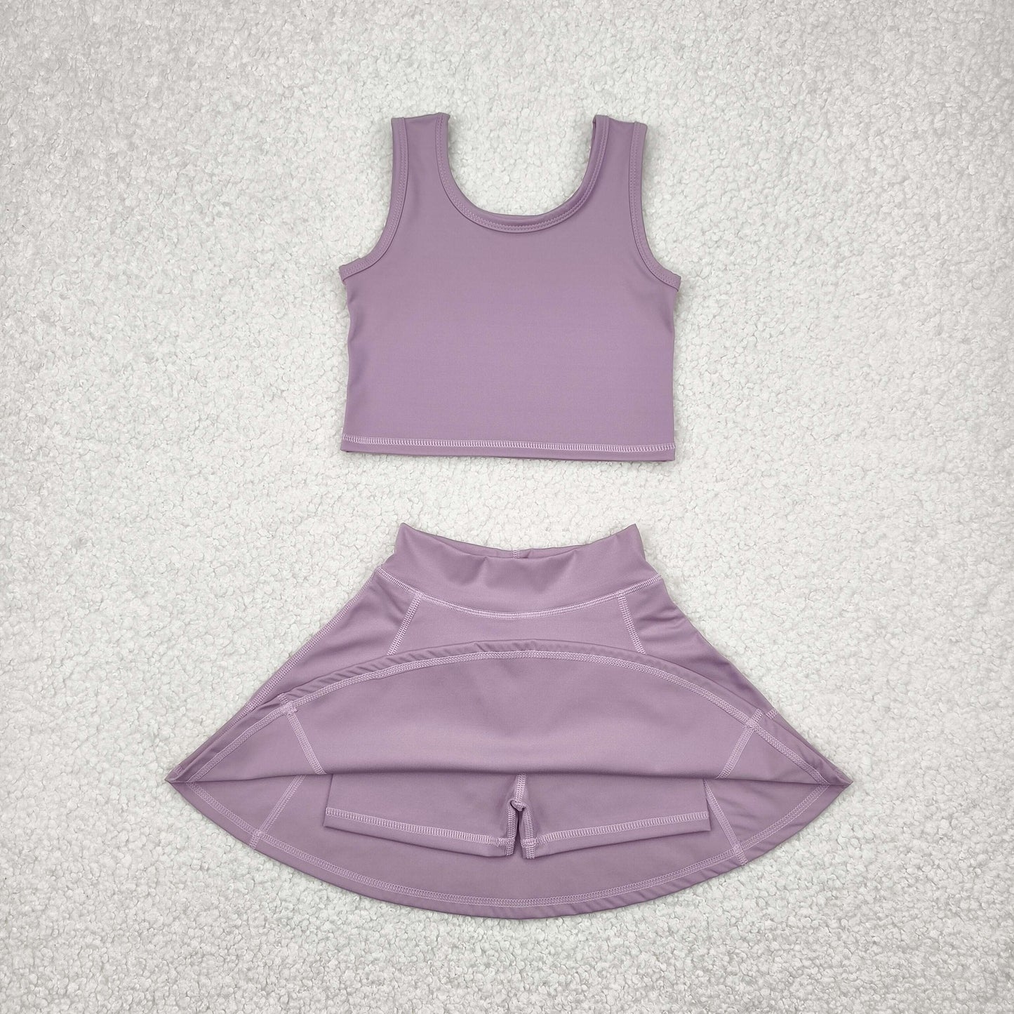 Sibling Baby Girls Colorful Vests Top Tennis Sports Skorts Yoga Clothes Sets