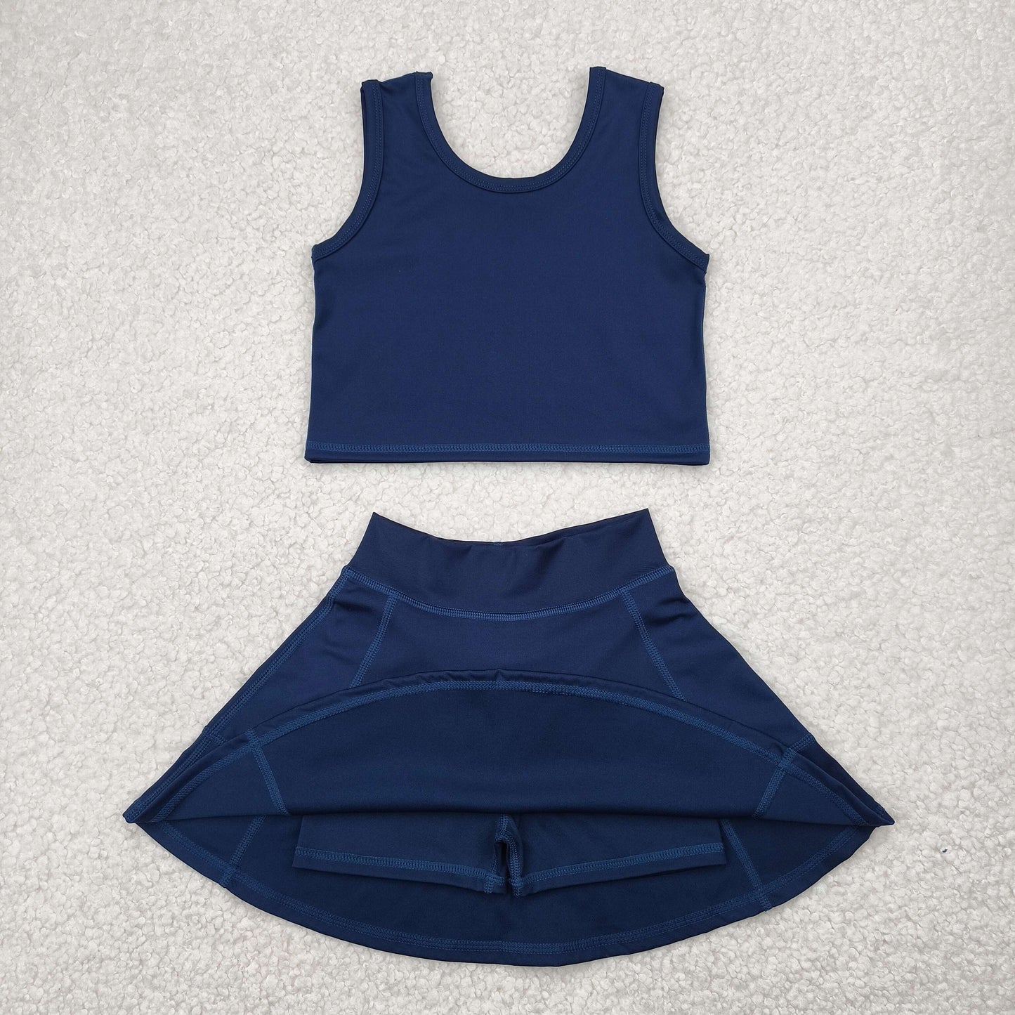 Sibling Baby Girls Colorful Vests Top Tennis Sports Skorts Yoga Clothes Sets