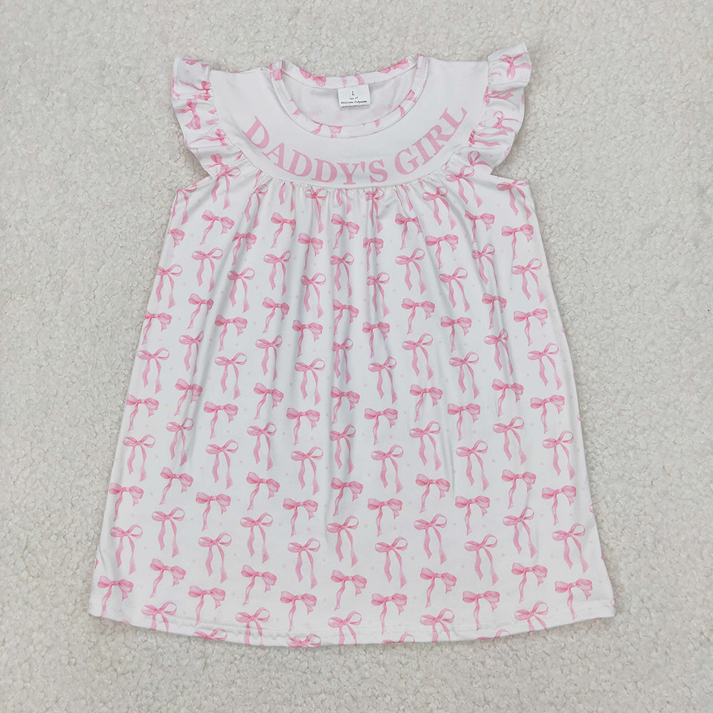 Sibling Baby Girls Daddy's Girl Bows Rompers Dresses
