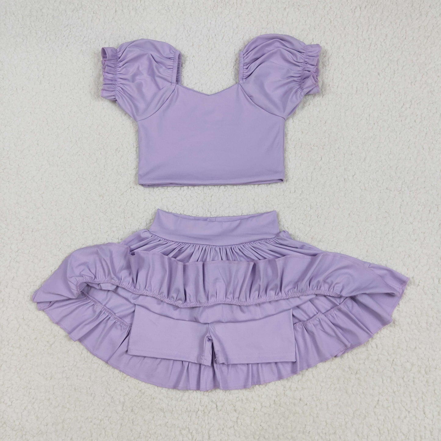 Sibling Baby Girls Yoga Shirt Skort Active Wear Clothes Sets