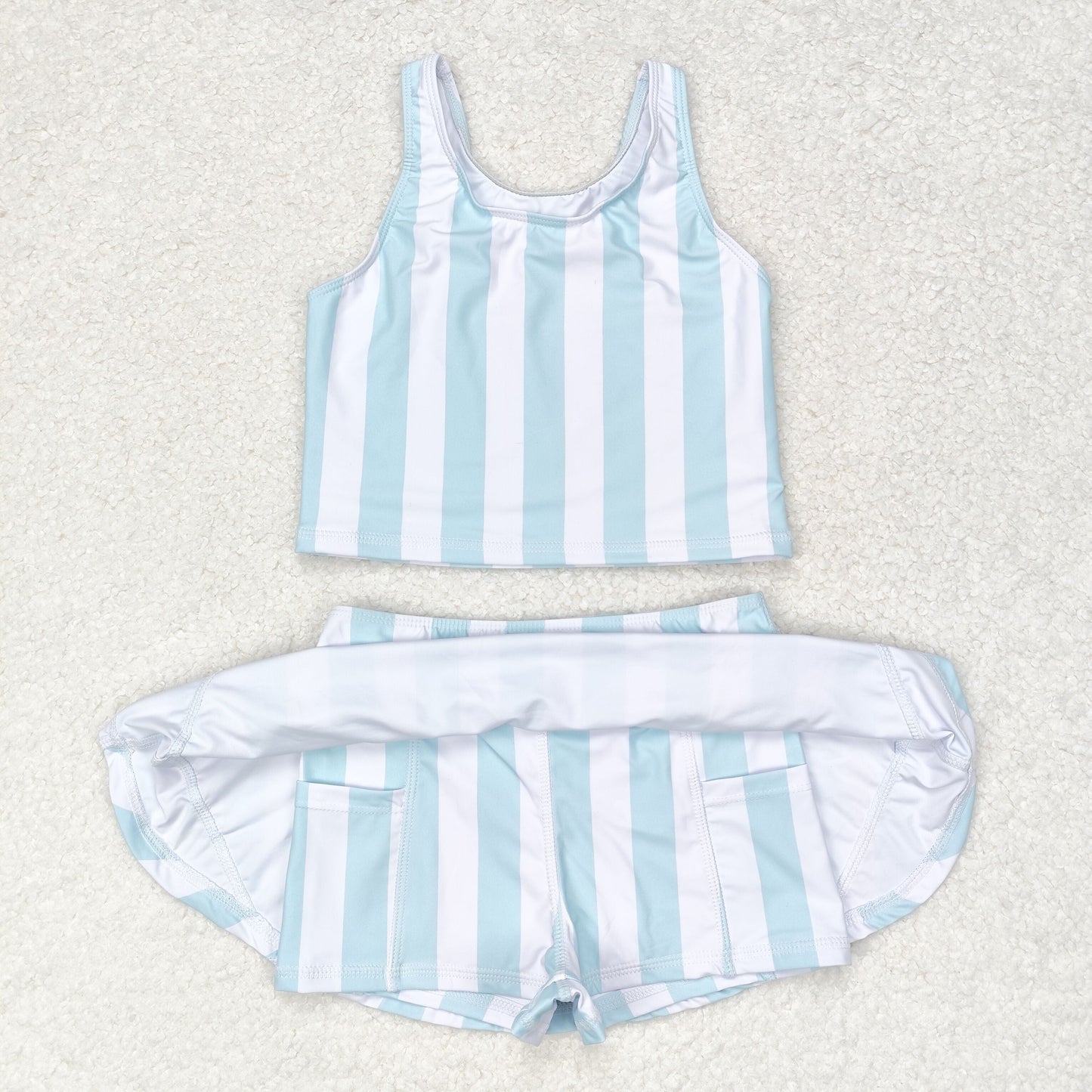 Sibling Baby Girls Colorful Tie Dye Floral Top Short Skirts Active Wear Summer Clothes Sets
