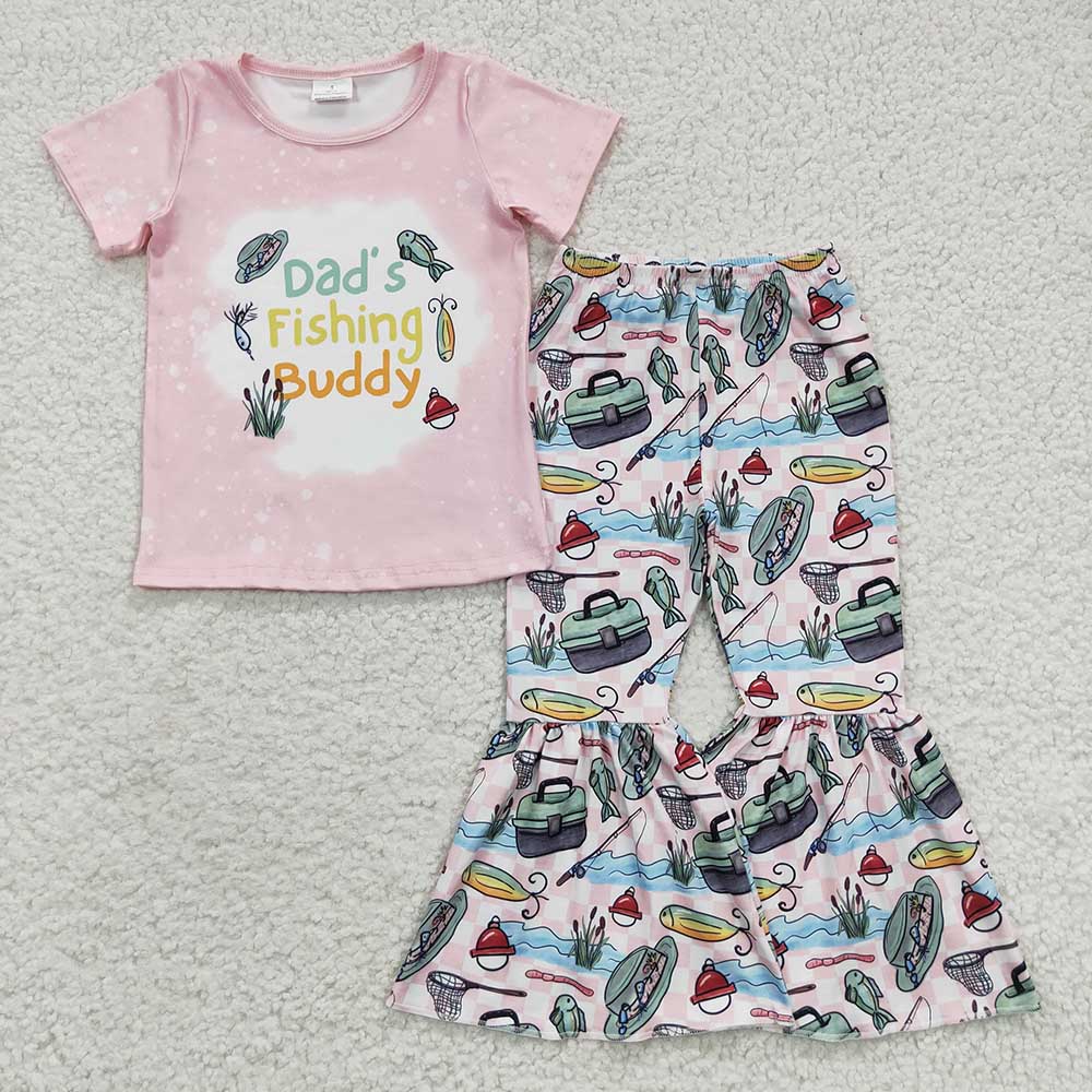 Sibling Boys Baby Girls Daddy Fishing Rompers Outfits Sets