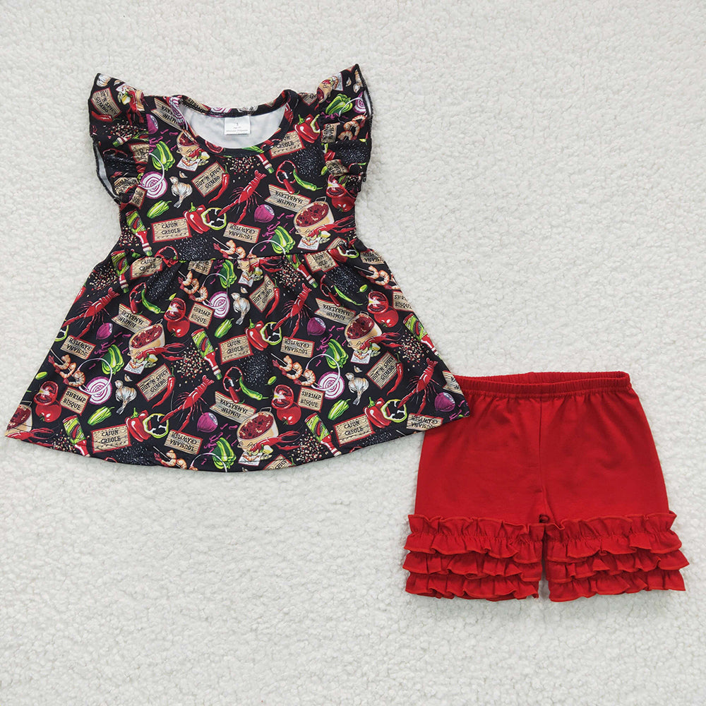 Sibling Baby Girls Crawfish Boys Rompers Dresses Outfits
