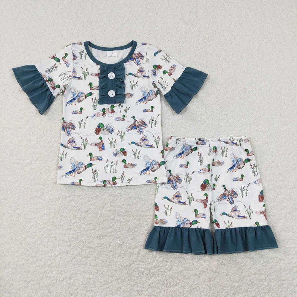 GSSO0548baby girl clothes mallard girl summer outfits