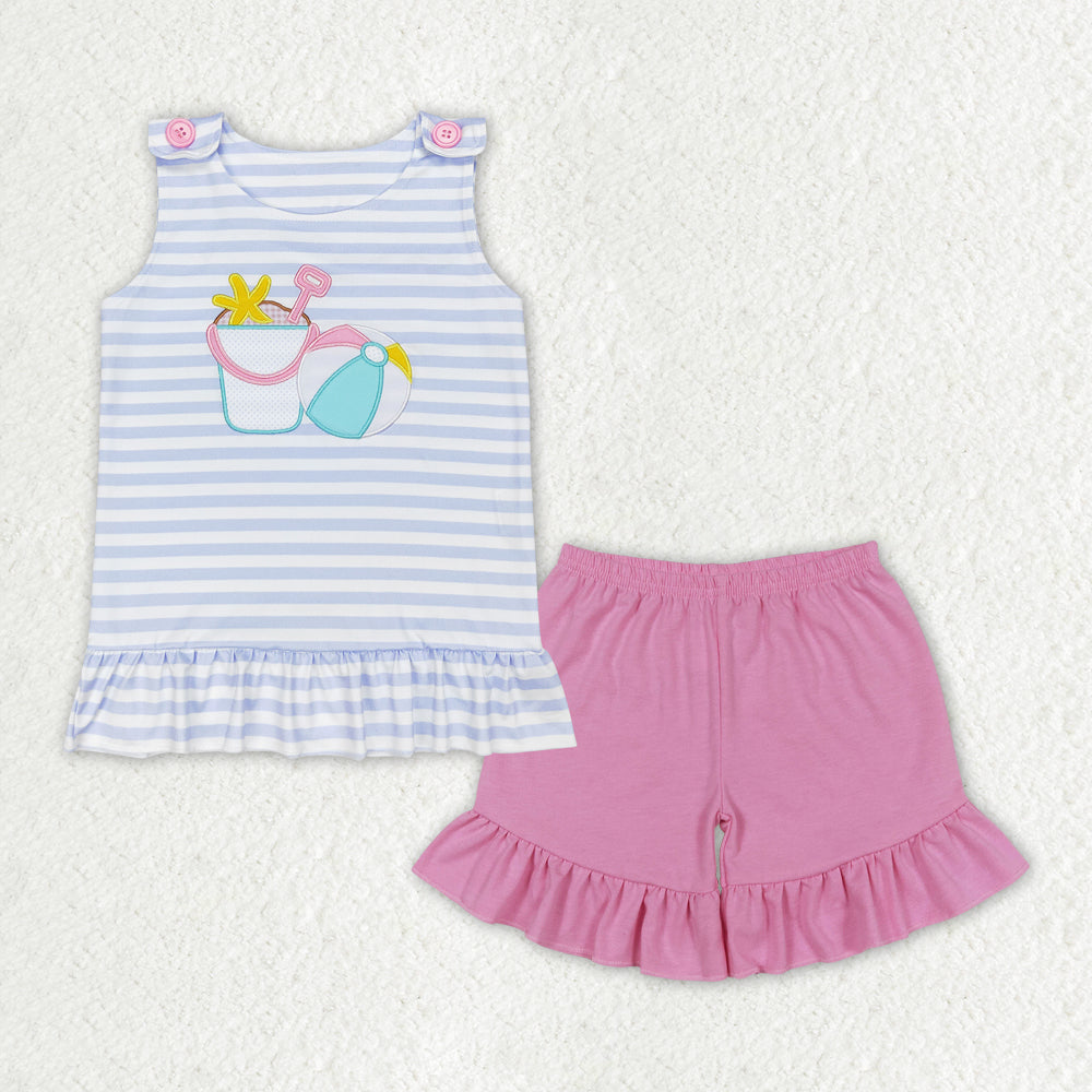 Sibling Boys Baby Girls Sleeveless Beach Play Rompers Outfits