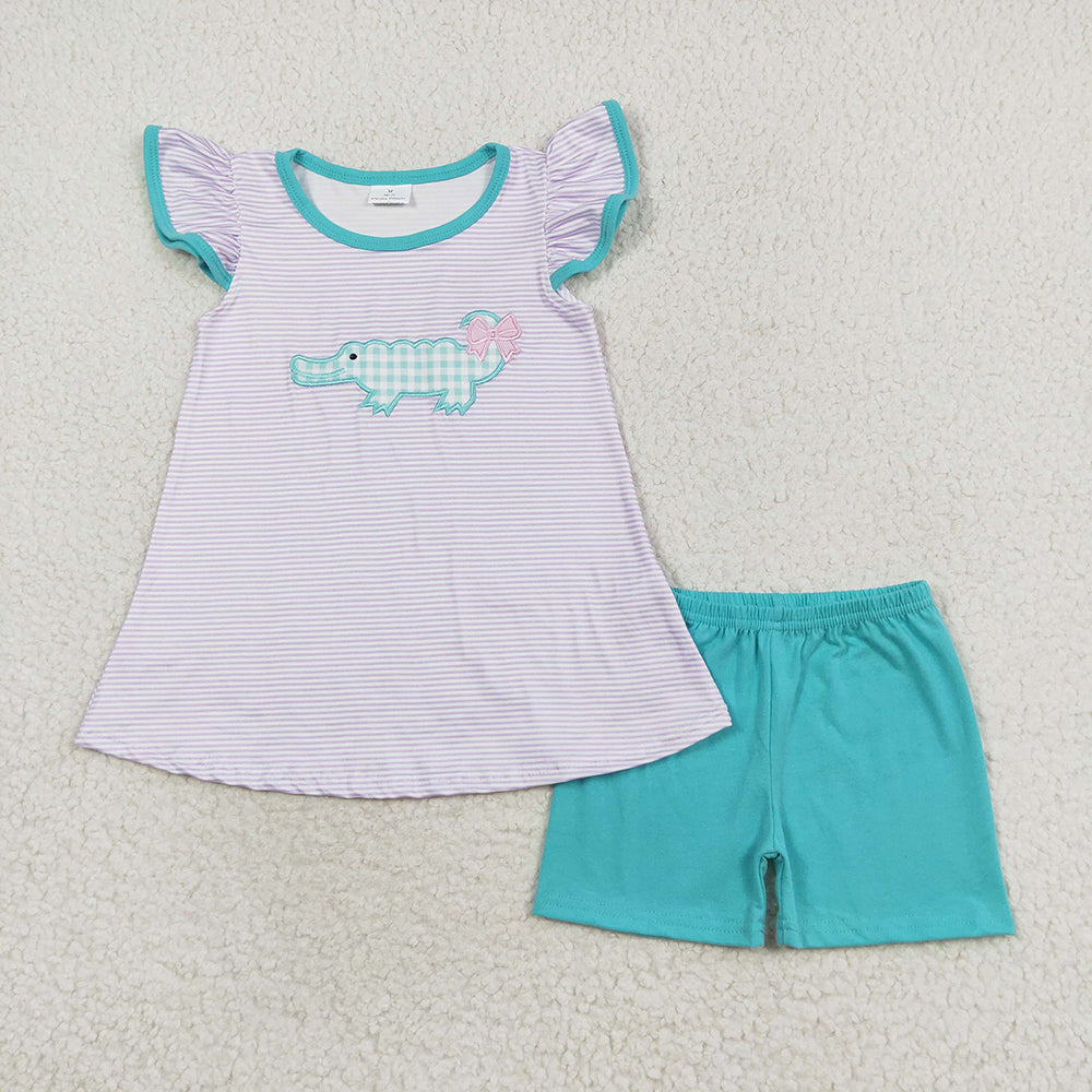 GSSO1286 baby girls crocodile tunic summer outfits