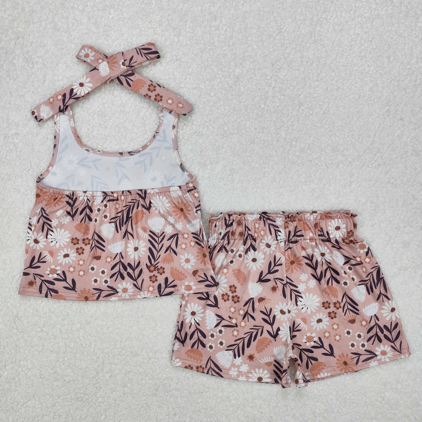 GSSO1870 baby girl clothes leopard print toddler girl summer outfit