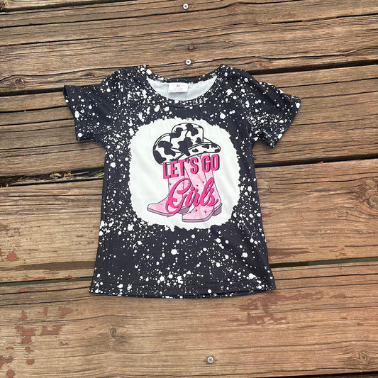 Toddler Cowgirls Let's Go Boots Black Shirts GT0125