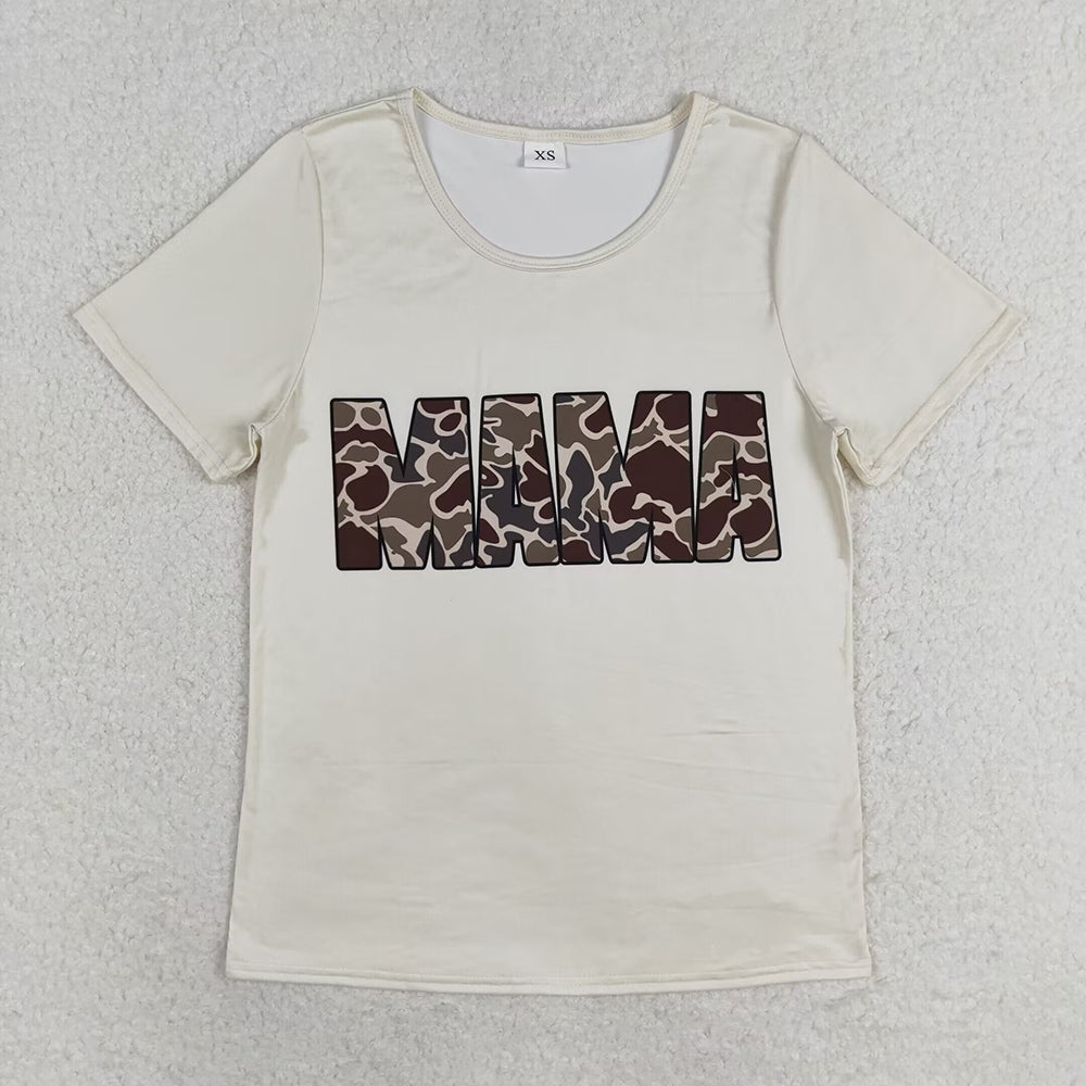GT0662 adult tshirt women Camouflage Mama summer tops