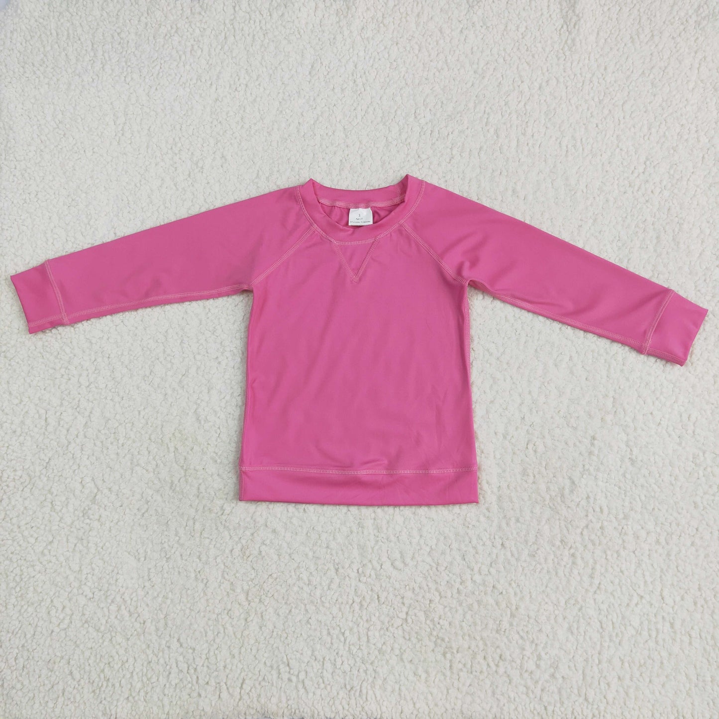GT0968 Baby Girls Pink Long Sleeve Yoga Active T-shirts Top