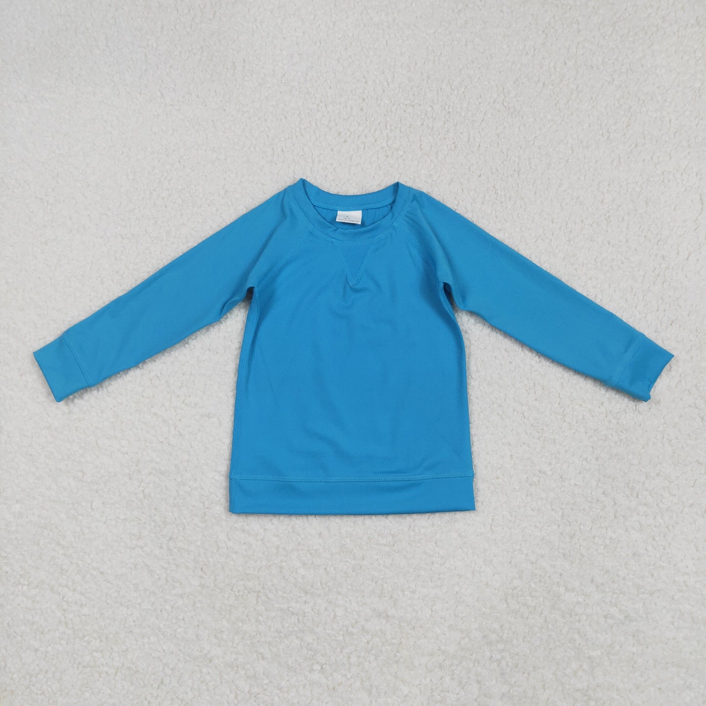 GT0969 Baby Girls Blue Long Sleeve Yoga Active T-shirts Top