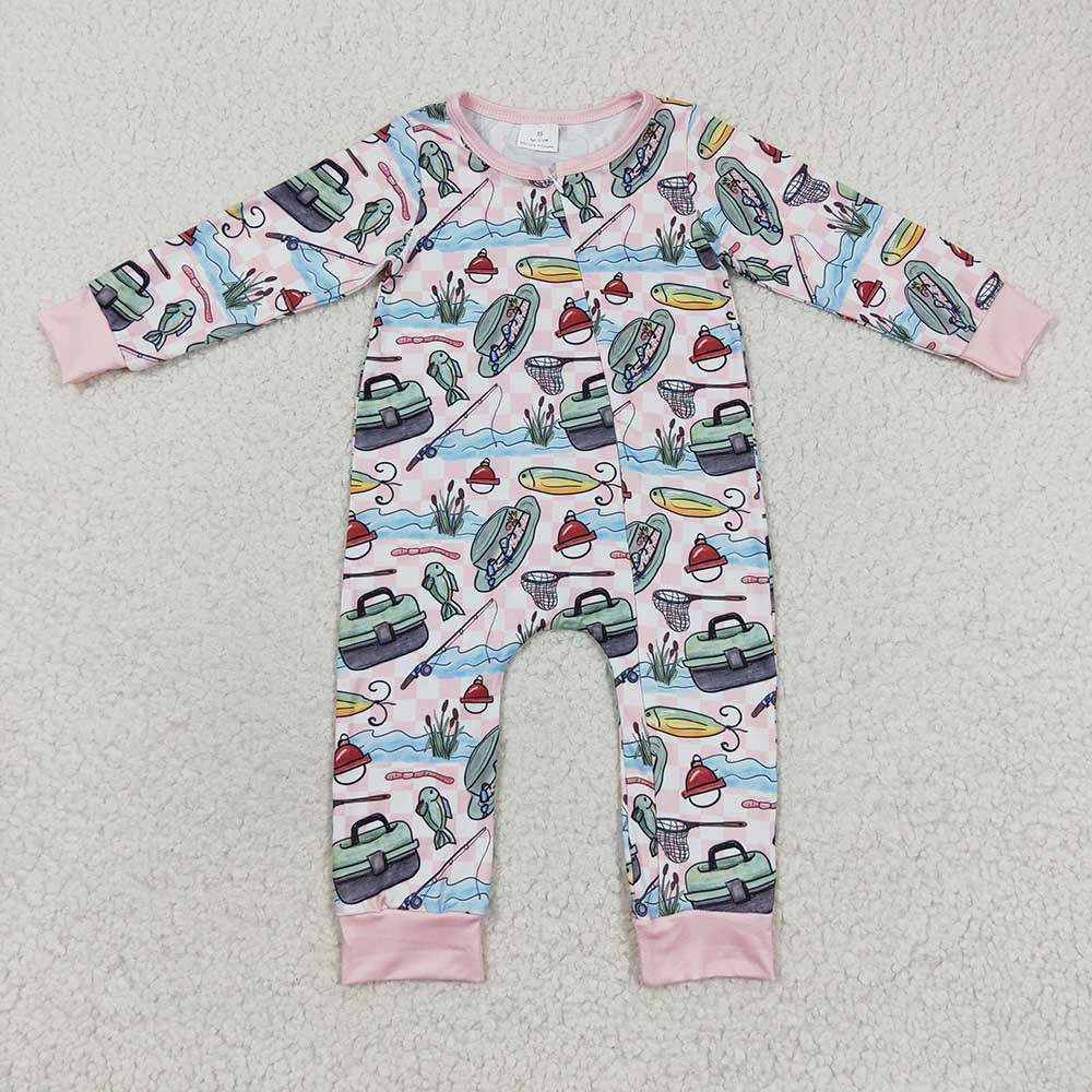 Sibling Boys Baby Girls Daddy Fishing Rompers Outfits Sets
