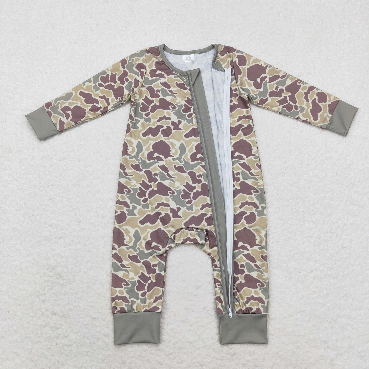 LR1451 Bamboo baby boy clothes camouflage toddler boy winter romper