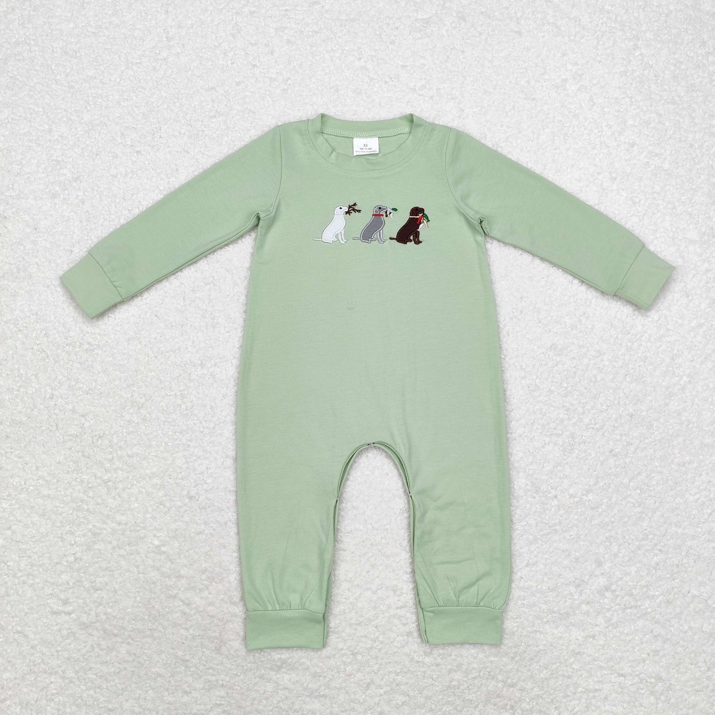 LR1496 baby boy clothes embroidery mallard boy winter romper