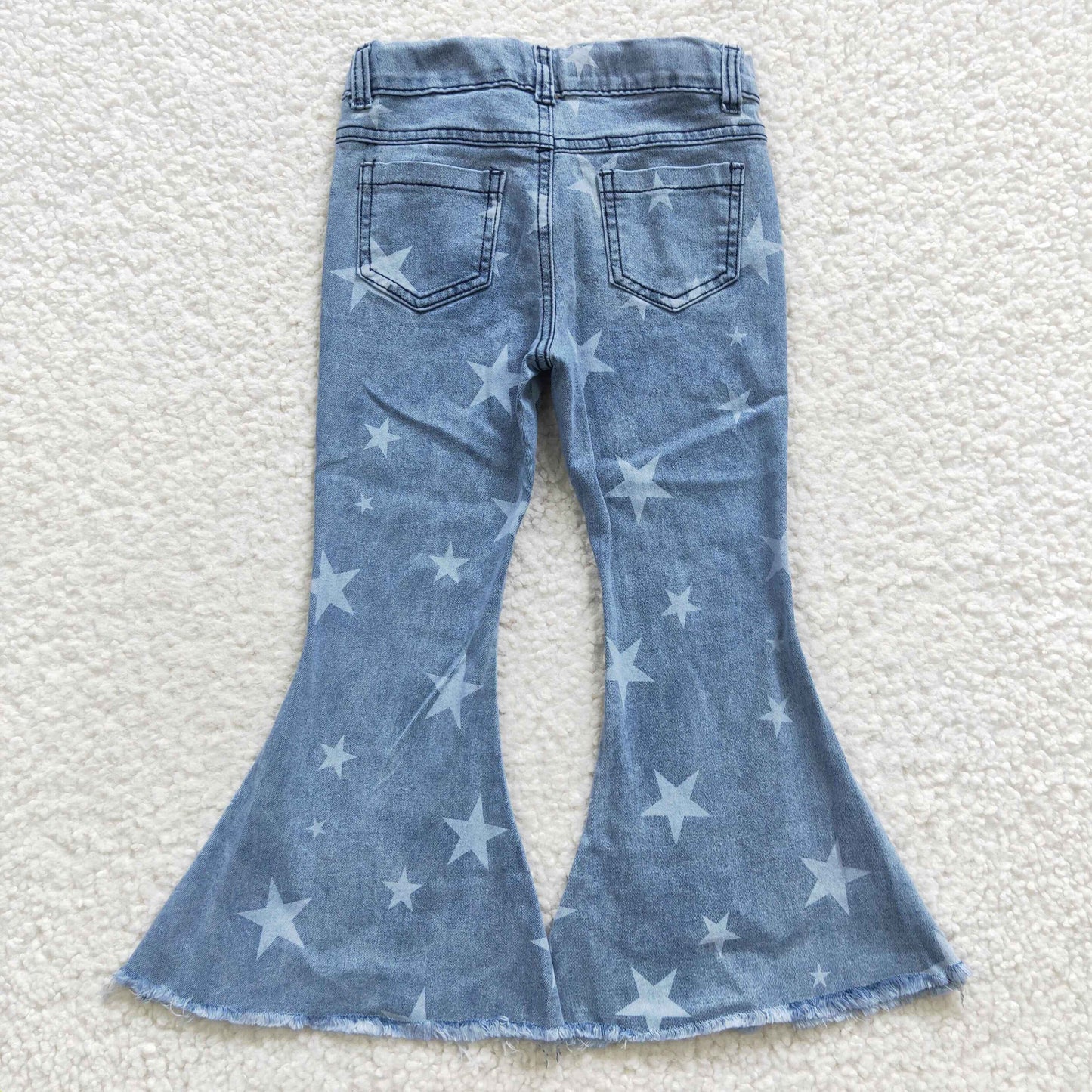 girls star printed jeans P0108