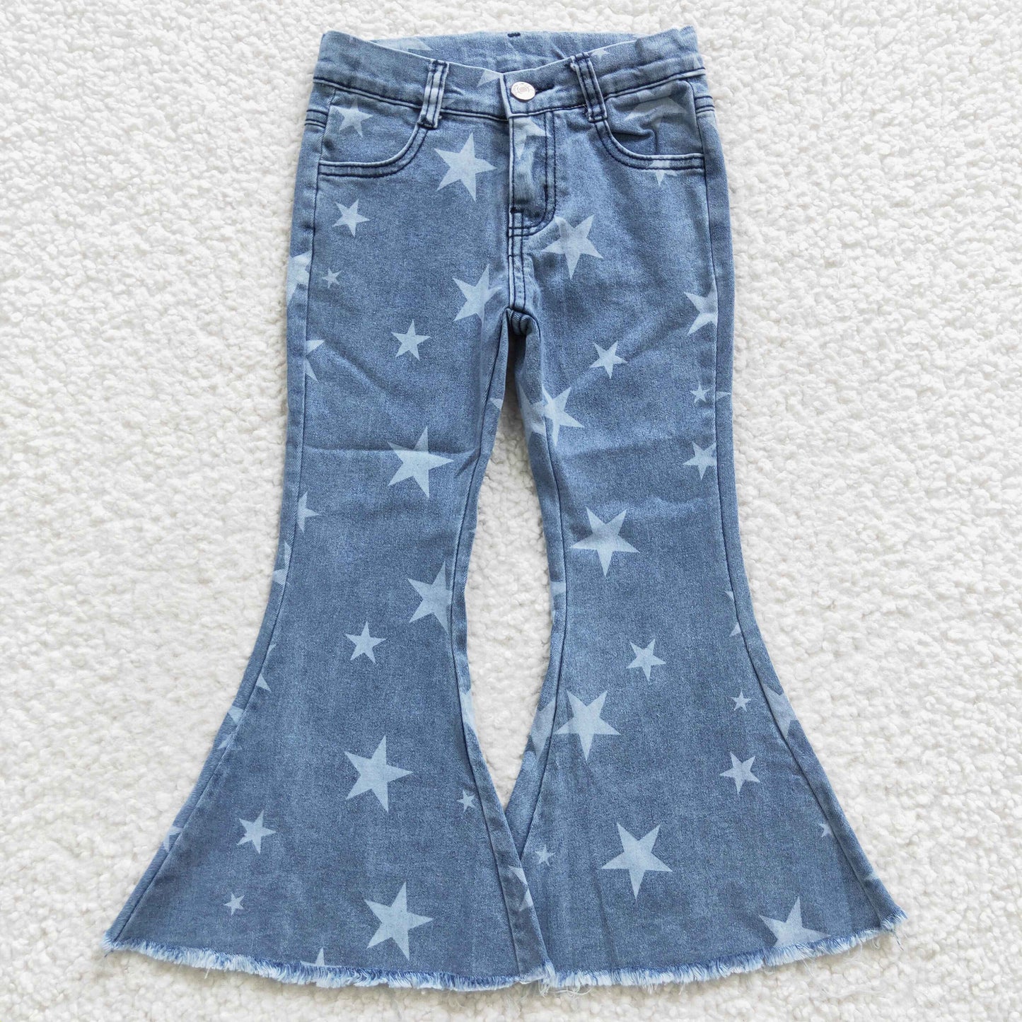 girls star printed jeans P0108