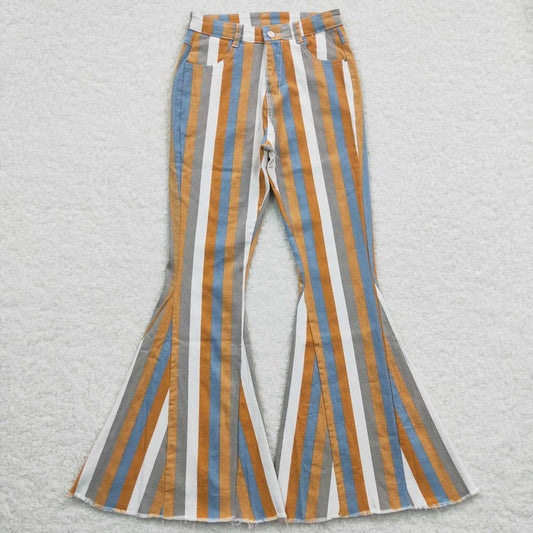 P0153 Adult Brown Stripe Denim Pants