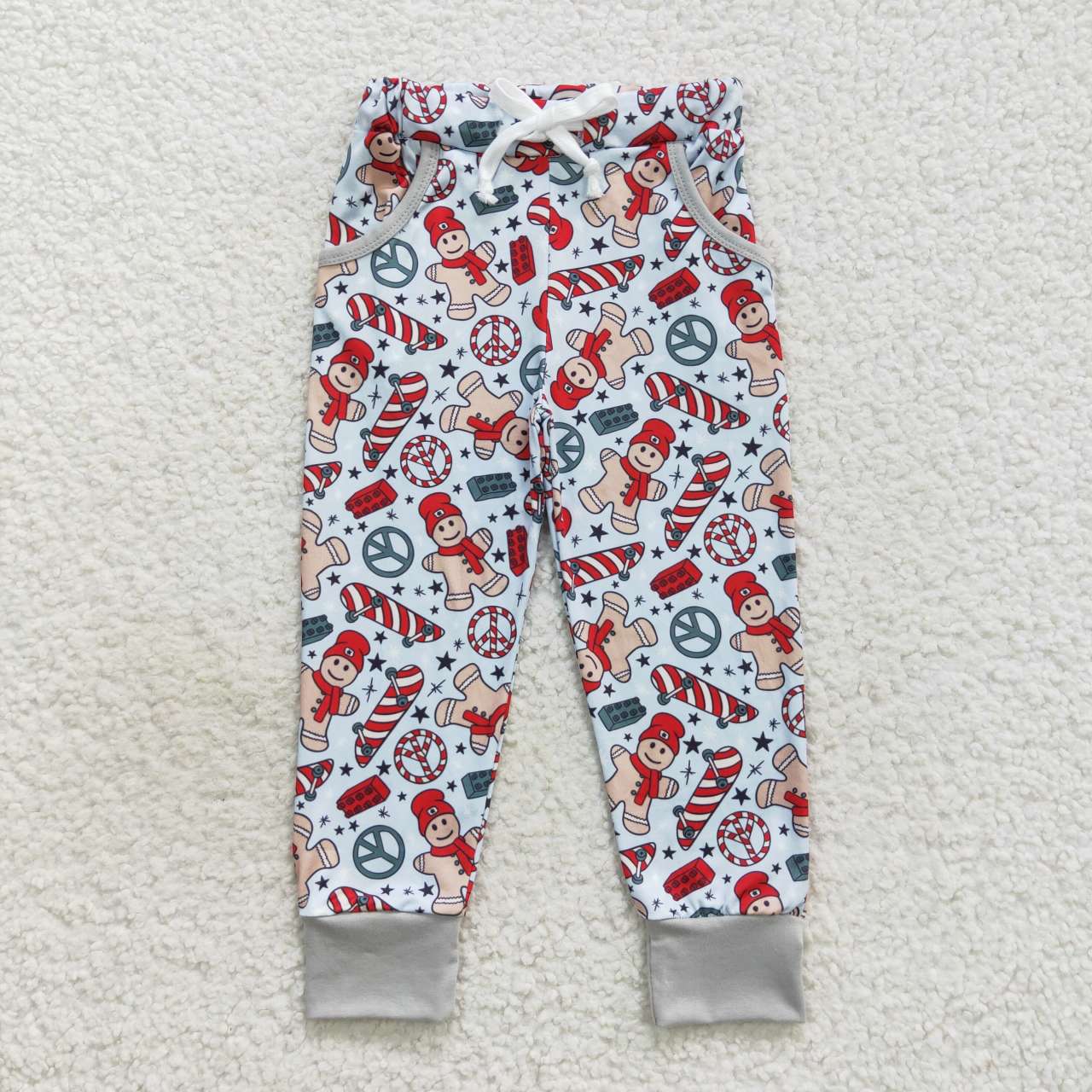Sibling Baby Boys Girls Gingerbread Deer Leggings Bell Bottom Pants