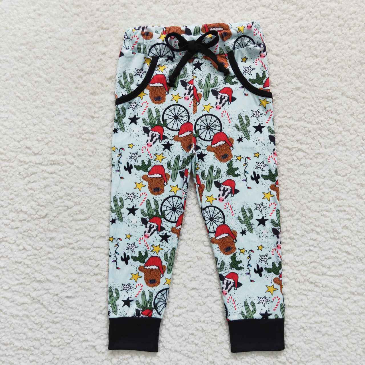 Sibling Baby Boys Girls Gingerbread Deer Leggings Bell Bottom Pants