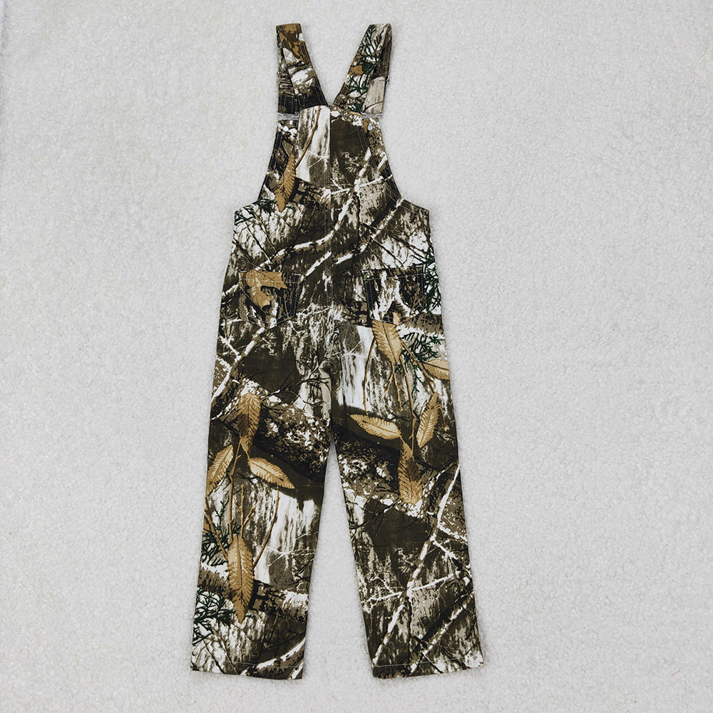 P0533 Baby boys real tree camouflage denim overall jumpsuits