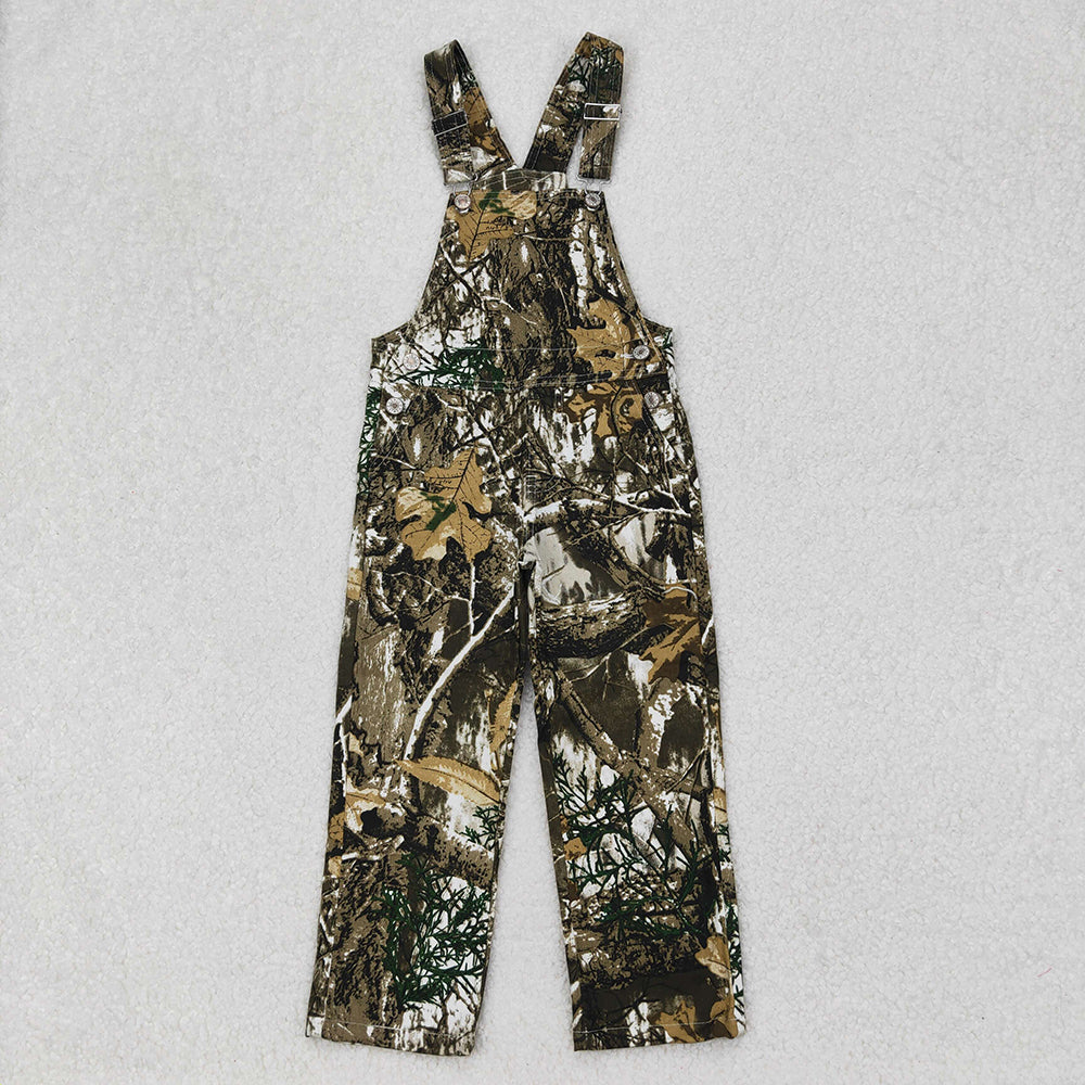 P0533 Baby boys real tree camouflage denim overall jumpsuits