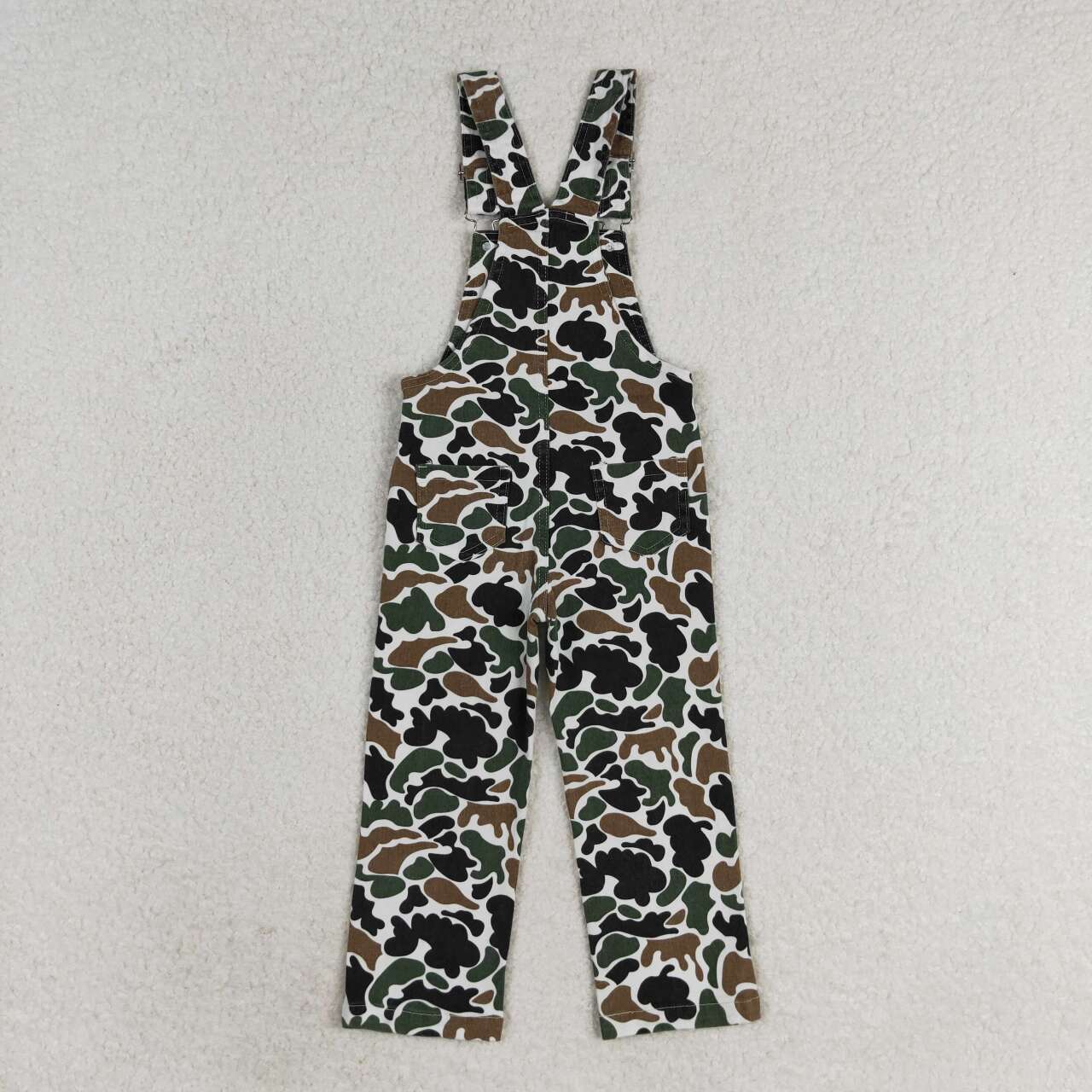 P0535 Baby boys duck camouflage denim overall jumpsuits