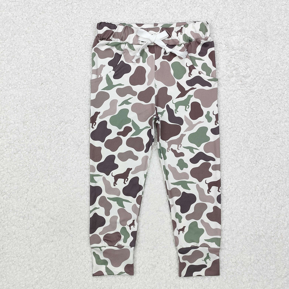 P0660 baby boy clothes dog duck hunting camouflage boys jogger pants
