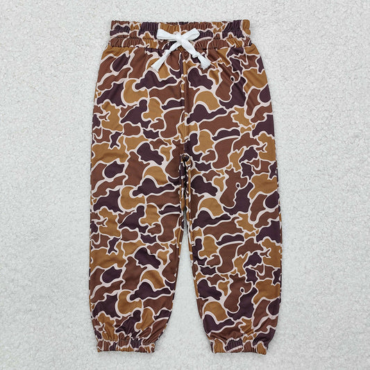 P0669 Baby kids brown camouflage jogger pants