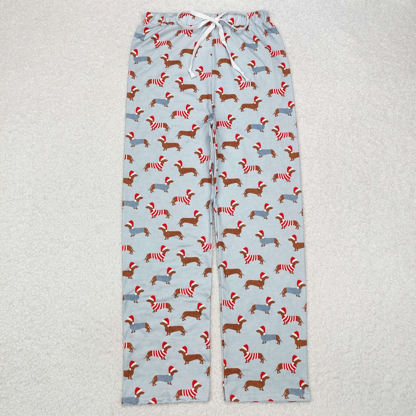 Sibling Adult Men Women Santa Cows Holly Checked Christmas Pajamas Flare Pants