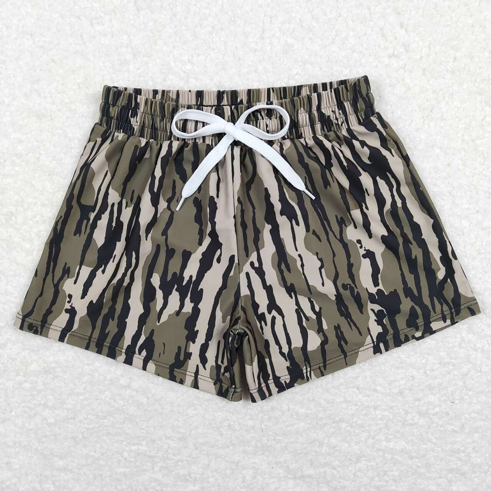 Sibling Baby Boys Western Camo Print Summer Trunks Swimsuits Swimwear