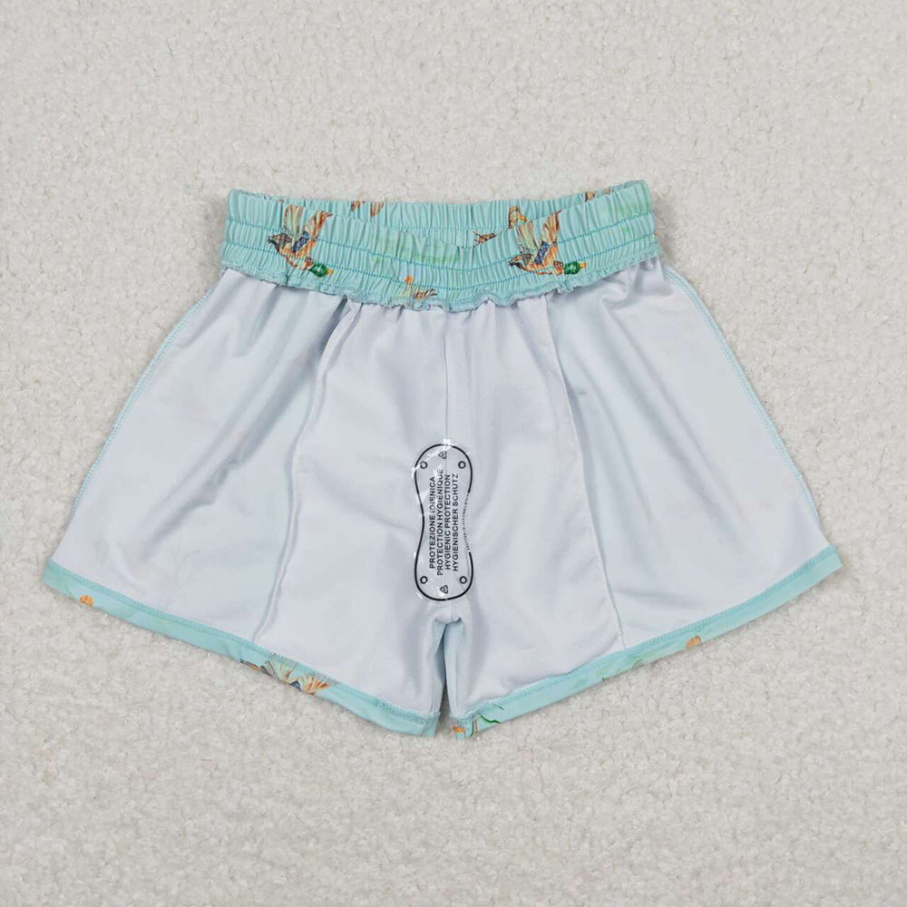 S0266 boys blue mallard ducks summer swim shorts